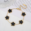 Classic Stainless Steel Bracelet Ladies Adjustable Five Flower Bracelets for Women Party Jewelry Gifts Clover - Image 8