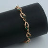 2 Color Women Girls Bracelet Rose Gold Color Green Pink Zircon Stone Jewelry - Image 2