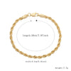 Twisted Unisex Bracelet, Minimalist Style, for Casual Outings, Gold-Plated Twisted Chain - Image 4