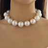 French Vintage Bohemian Big Beads Pearl Choker Necklace For Women Girls Bride Clavicle Chain Necklace Jewelry - Image 8