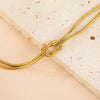 Love Knot Double Snake Chain Necklace Women Stainless Steel Clavicle Chain Choker Gold Color Jewelry Gift - Image 6