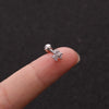 Stainless Steel Mini Stud Earring with Stone Accent for Helix and Cartilage Piercings - Image 16