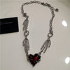 Punk Rock Y2K Black Star Cross Red Heart Pendant Ghost Claw Choker Chain Necklace Men Women Goth Vintage Grunge Emo Accessories - Image 10