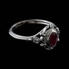 Wosikate Vintage Ruby Amethyst Thai Silver Black Ring For Women With Silver Plated Jewelry Adjustable Finger Ring - Image 4