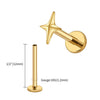 Titanium 16G Four-Pointed Star Cartilage Earring Helix Tragus Stud Flatback Labret Nose Stud Piercing - Image 17