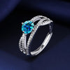 Silver Cubic Zirconia Ring for Women, Adjustable Sparkling Open Ring, Wedding Party Jewelry Gift - Image 7