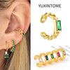 1PC Plated Gold Ear Cuff Earrings For Women C-Shape Crystal Clip On Earrings No Piercing Earrings Jewelry Gifts - Image 20