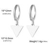 Stainless Steel Gold Color Pendant Hoop Earrings Heart Hexagon Snake Cross Butterfly Flower Bird Jewelry Gift - Image 10