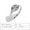 Wave Rings for Women Minimalist Dainty Rays Texture Circle Ring Stainless Steel Signet Chunky Dome Ring Jewelry - Image 7
