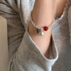 Silver Bracelet Red Persimmon Beaded Elastic Lucky Good For Woman Girl Jewelry Gift - Image 58