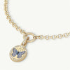 Stainless Steel Painted Butterfly Dragonfly Pomegranate Snake Oval Diamond Necklace with Gold Plating - Image 3