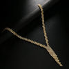 Stonefans Tassel Lozenge Necklace Choker for Women Chain Rhinestones Accessories Bridal Jewelry Wedding High Quality Bridesmaid