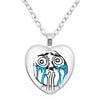 Rage Comic Necklace Derp Face Trollface Funny Meme Cartoon Glass Heart Shape Pendant Chain Necklace Charm Jewelry Collect Gift - Image 18