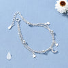 Sparking Silver Zircon Moon Bracelets For Women Double Layer Star Bead Bracelet Party Wedding Charm Jewelry - Image 5