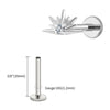 Titanium CZ Starburst Stud Earring 16G Sunrise Helix Stud Tragus Cartilage Labret Monroe Piercing Jewelry - Image 14