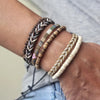 Boho Braided Bracelets, Handmade Bracelets, Boho Beaded Bracelet Gift for Him or Her, Mother's Day Gift, Father's Day Gift, 2pcs - Image 1