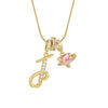 Letter Necklace for Women Pink Zircon Heart-shaped Pendant Suitable for Girls to Wear Personalized Gold-plated Jewelry - Image 27