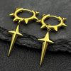 Punk Spike Rivet Hoop Earrings For Women Men Ear Studs Stainless Steel Gothic Hip Hop European and American Earring Jewelry Gift - Image 14