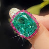 15 20mm Green Tourmaline Jewelry Set Ring Pendant Necklace Earrings for Women Ruby Gemstone Party Set Anniversary Gift - Image 3