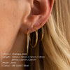 Stainless Steel Thin Hoop Earrings in Gold-Tone or Silver-Tone with 12 mm 14 mm or 18 mm Options - Image 21