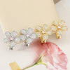 Sparkling Zirconia Clip on Earrings for Women Flower Non Pierced Ear Clips Bridal Party Jewelry - Image 6