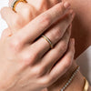 Carlidana Rotating Finger Spinner Ring Spinning Fidget Gold Plated Zircon Titanium Steel Women Wedding Ring - Image 2