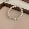 Elegant White Faux Pearls Beaded Bracelets for Women Adjustable Elastic Rope Bracelet French Hands Jewelry Accessories - Image 9