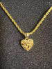 Gold Rope Chain Necklace Nugget Heart Pendant - Image 21