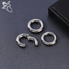 ZS 1PC Titanium Hoop Earring for Women Silver Plated Circle Earring Large Gauge Seputm Nose Ring 2/4/6/8/10/12G Punk Earring - Image 5