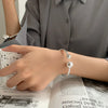 Silver Punk Bangle Pearl Star Love Heart Geometric Golden Bracelet For Woman Girl Jewelry Gift - Image 15