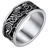 Wolf Head Signet Rings for Men Women Stainless Steel Norse Viking Ring Size 7/8/9/10/11/12/13/14 - Image 1