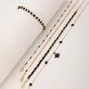 4-5pcs/Set Bohemian Woven Rope Foot Chain for Men and Women Geometric Alloy Black Beads Dropping Oil Anklet Set - Image 5