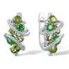 Green/Blue Cubic Zirconia Hoop Earrings for Women Temperament Elegant Bridal Wedding Party Earrings Jewelry - Image 7