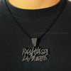Ulj Men Women Hip Hop realhasta lamuerte Letter Pendant Necklace 12MM Cuban chain Iced out Bling Hiphop Charm Jewelry - Image 12