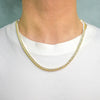 Full Rhinestone 4mm Wide Tennis Link Chain 8/18/20/24 Length Necklace Shiny Jewelry Men Women Hip Hop Gift - Image 2
