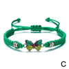 Woven Butterfly Flower Cord Bracelet with Adjustable Length - Image 9