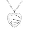 Rage Comic Necklace Derp Face Trollface Funny Meme Cartoon Glass Heart Shape Pendant Chain Necklace Charm Jewelry Collect Gift - Image 24