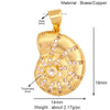 Marine Organism Sea Horse Turtle Fish Conch Shell Starfish Charm Pendant, 8K Gold Plated Zircon Jewelry Finding Supplies - Image 5
