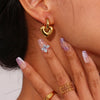 Classic Stainless Steel Heart Star Hoop Earrings For Women Punk Hip Hop Gold Silver Color Y2K Jewelry Female Earrings Oorbellen - Image 6