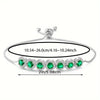 Green Pink Rose Gold Silver Color CZ Bracelet Bangle for Wedding Women on Hand Gift Jewelry Bulk - Image 6