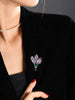 Purple Lavender Brooch Women's Brooches Crystal Rhinestone Bouquet Pins Clothing Coat Jewelry Girl Gift - Image 3