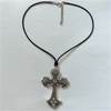 Large Detailed Rhinestone Cross Choker Spiral Hippie Necklace Goth Punk Women Statement Crucifix Charm Jewelry Gift - Image 2