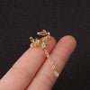 1 pcs Cute Zircon No Piercing Circle Ear Cartilage Cuff Earring Gold Color Copper Mix Cross Crown Shape Ear Hoop Jewelry - Image 13