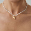 Gold Color Heart Pendant Necklace For Women Boho Geometric Transparent Crystal Chain Jewelry Valentine's Gift - Image 2