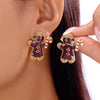 Christmas Rhinestone Gingerbread Man Earrings for Women Imitation Pearl Christmas Tree Bells Party Jewelry - Image 3