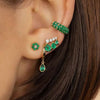 Colorful Zircon Geometric Drop-shaped Hoop Earrings Women Personality Huggie - Image 6