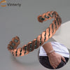 Copper Bracelets Twisted Handmade Braided 12mm Adjustable Bangles High Magnet Jewelry Resizable Cuff - Image 1