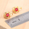 Red Zircon Silver Gold Color Jewelry Sets Bridal Wedding Earrings Rings Pendant Necklace Stone Bracelets Set For Women - Image 6