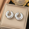 C Shaped Acrylic Ear Cuff for Women Simple Gold Silver Color No Pierced Round Clip Earrings Punk Female Jewelry Gift - Image 4