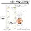Pearl Earring for Women Gold Silver Plated Pearl Drop Earrings Summer Earrings White Pearl Dangle Earrings Jewelry Birthday Gift - Image 2